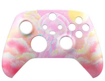 Colorful marbled design on a white background with tools and screws included.